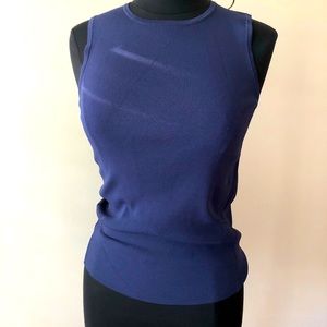 Ann Taylor Navy Shell Top, M (NWOT)